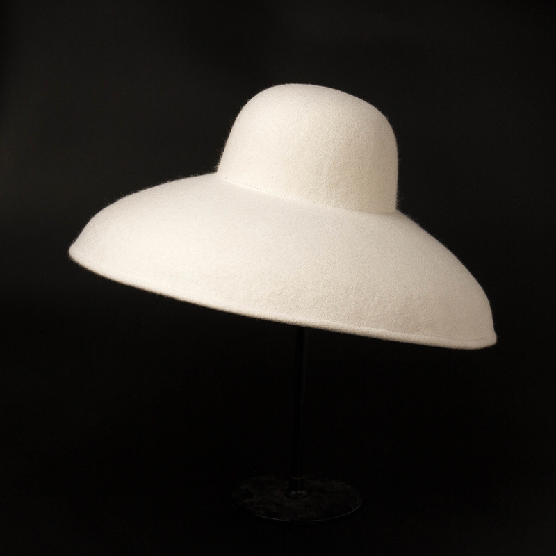 Hat Floppy Wide - Klassieke Grote Brede Rand Wol Vilten
