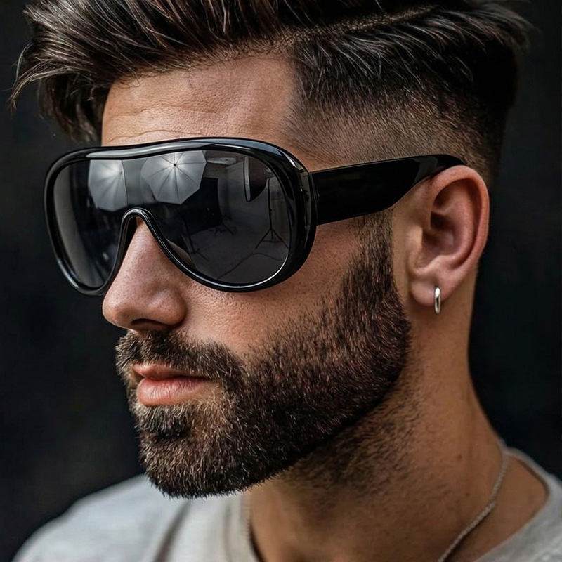Sunglasses Cat Eye - Oversized One Piece Groot Frame Y2K