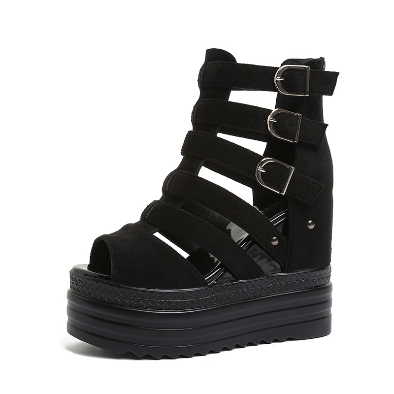 Wedge Espadrille Women - 11CM Designers Dames Zomer Leren Sandalen