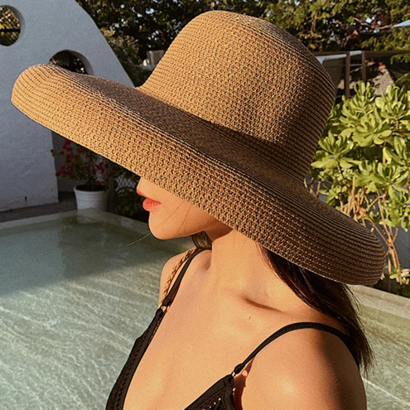 2023 Nieuwe Zomer Dames Effen  - Hat Floppy Wide recensie en prijs