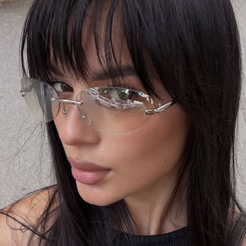 Randloze ovale zonnebril voor  - Sunglasses Cat Eye recensie en prijs